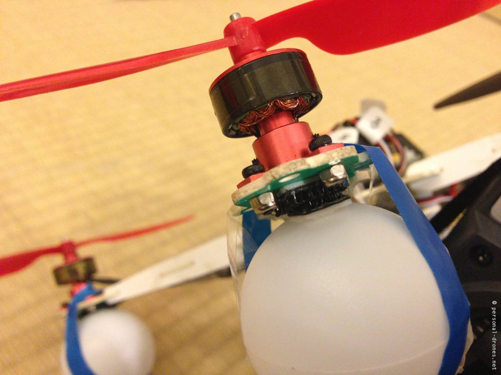 ping pong balls as landing gear for the hobbyking micro quad with kk2 board