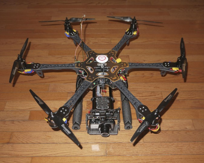 Terry and Belinda Kilby hexacopter equipped for drone photography