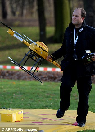 The DHL "Packetcopter" quadcopter for urgent deliveries - Source