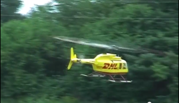DHL unofficial helicopter - Source: screenshot from the video above