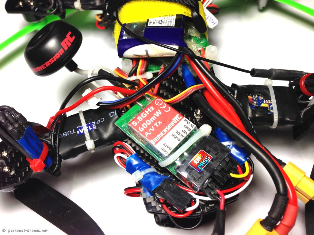 Immersion RC video transmitter on Blackout Mini H Quad