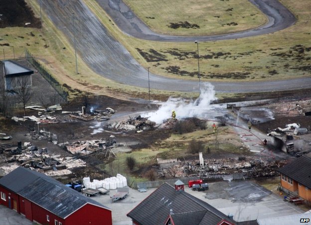 Norwegian village Laerdalsoyri devastated by a fire - Source