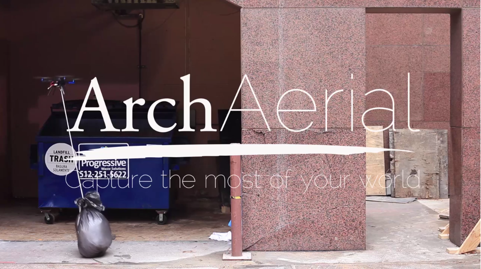 ArchAerial drone taking care of waste disposal