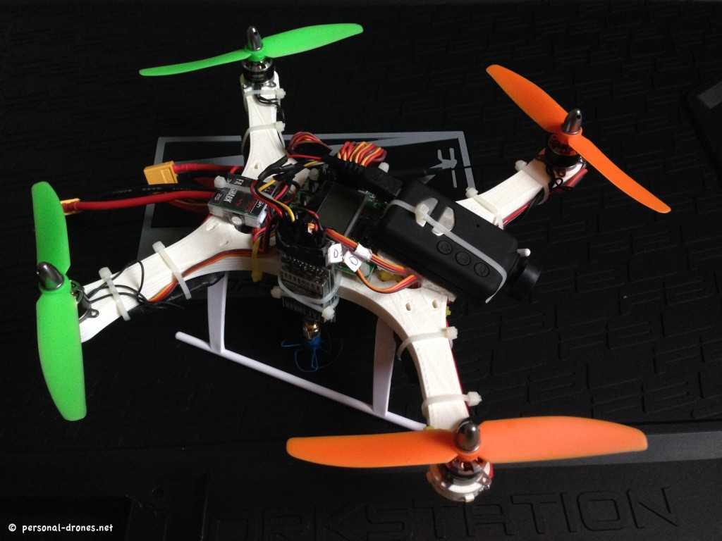 Fully assembled mini quadcopter for FPV