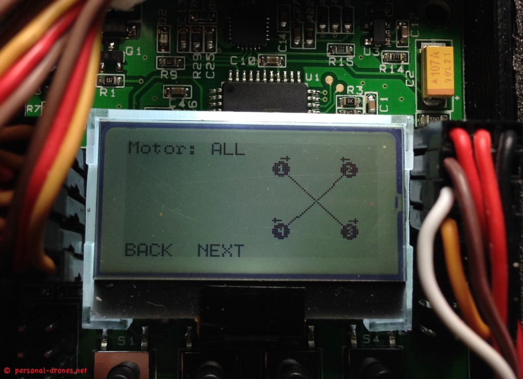 Motors numbering in the KK2 board