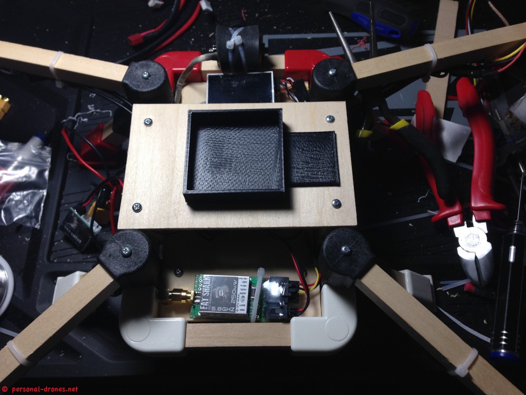 Quadlugs KK2 board enclosure. Still not fiixed to the deck