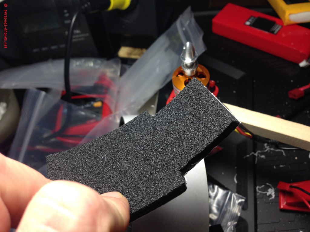 Vibration absorbing foam for the KK2 enclosure