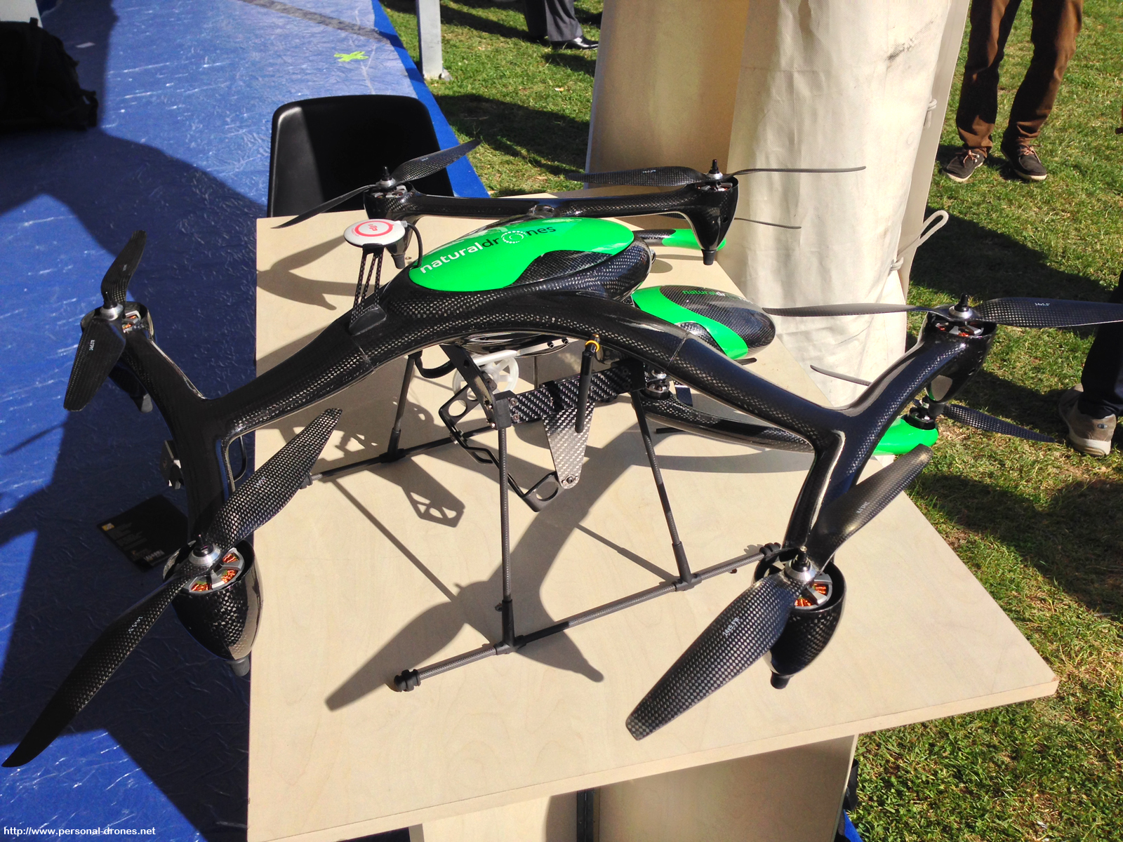 The Natural Drones hexacopter. Mind that below the hexa, is the quad, this might be confusing in the picture