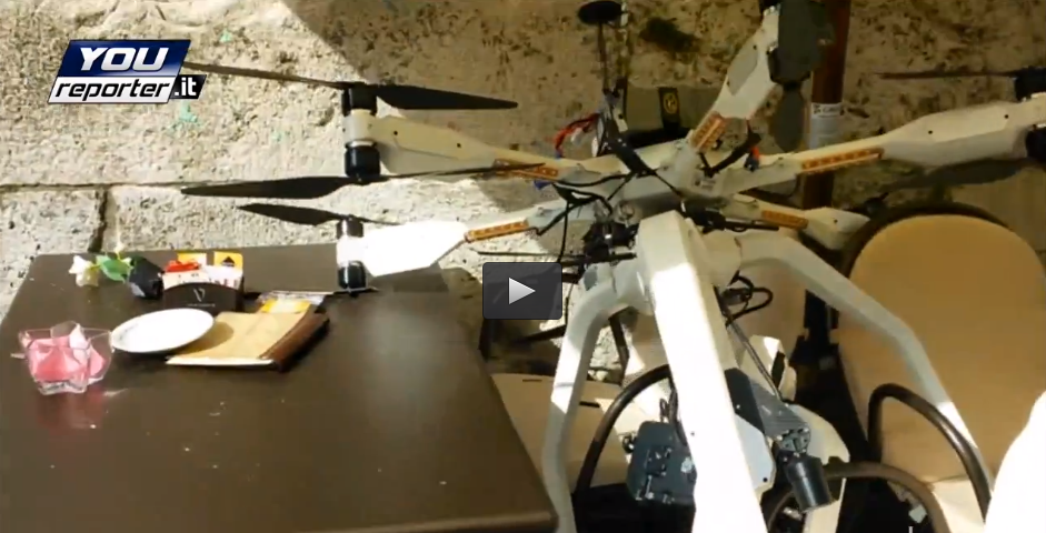Here's the multirotor, a big dodecacopter