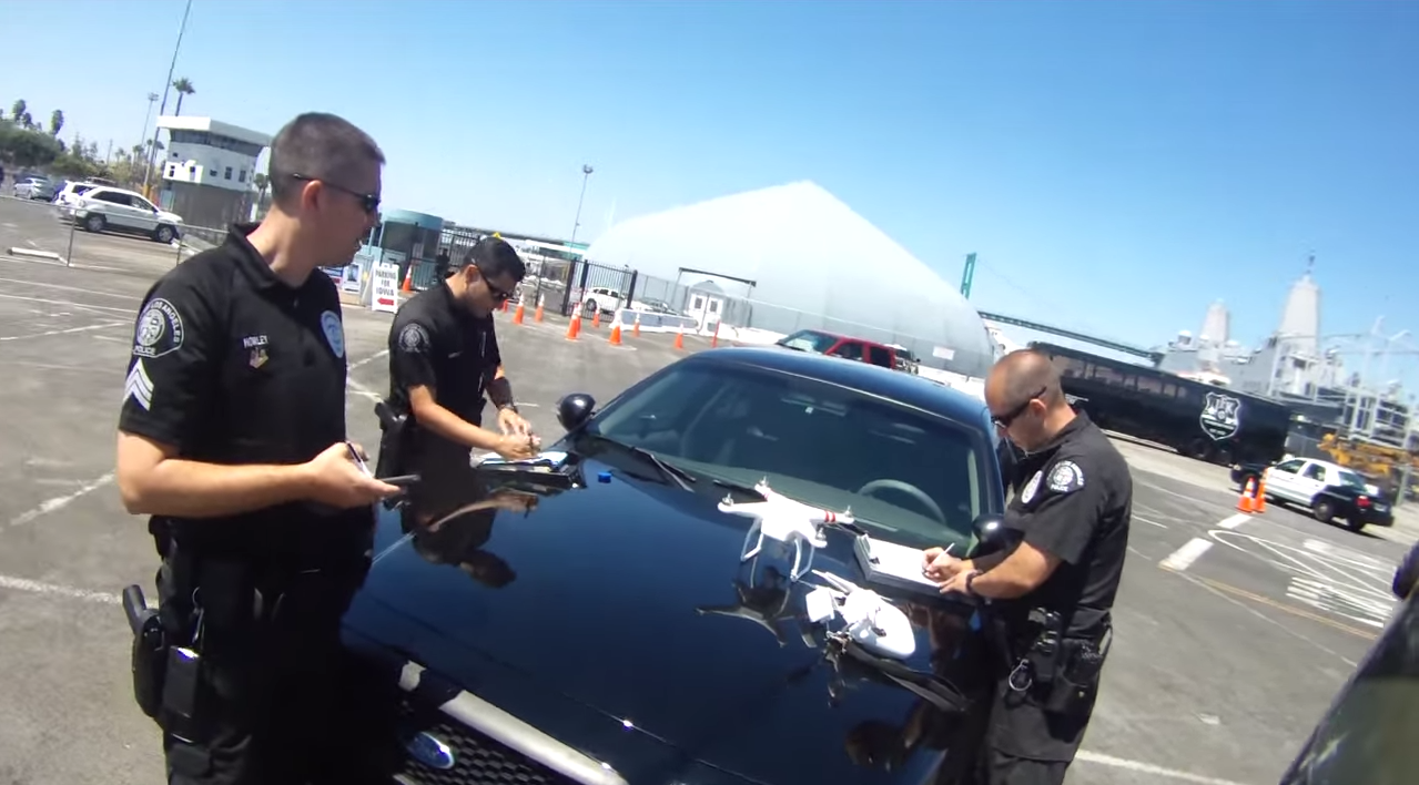 Police confiscates DJI Phantom to a guy in Hollywood